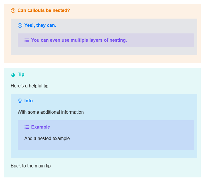 Nested callout examples